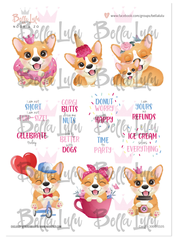 3000/0105 Bella Lulu Knipvel Corgi