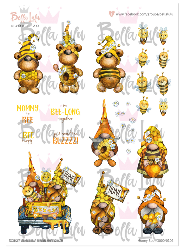 3000/0102 Bella Lulu Knipvel Honey Bee