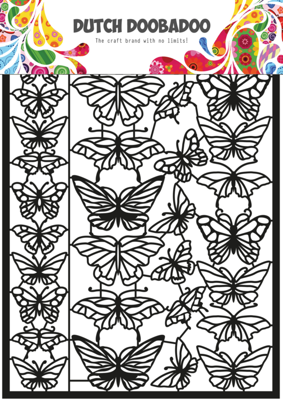472.950.010 Dutch Paper Art Vlinders zwart