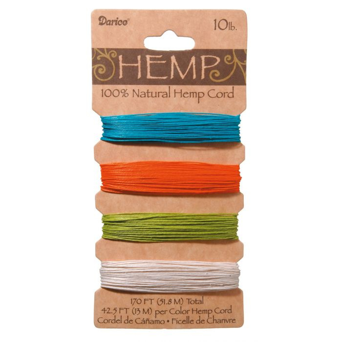 1936-152 Hemp cord assortiment 4x10m brights