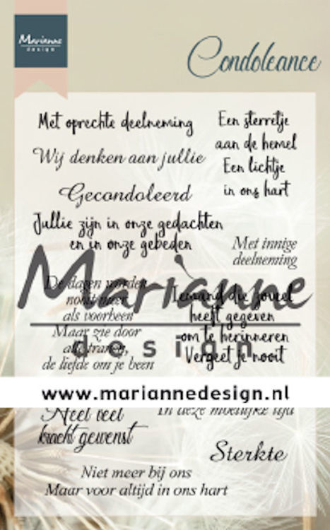 CS1041 Marianne Design - Clearstamp - Condoleance