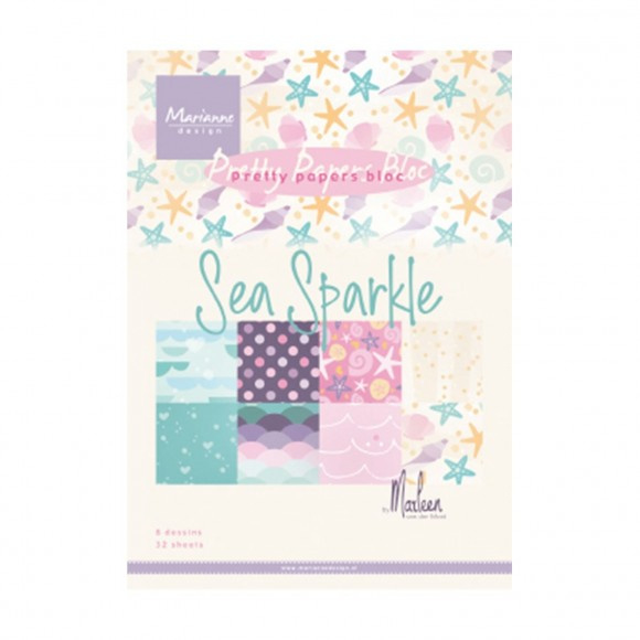 PK9163 Paperpack -  Bloc sea sparkle by Marleen