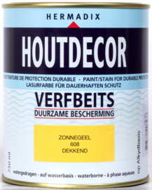 Hermadix Houtdecor Verfbeits Zonnegeel 608 750 ml