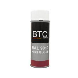 BTC  Spray Ral 9010 Hoogglans 400 ml