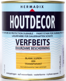 Hermadix Houtdecor Verfbeits Transparant Blank Vuren 659 750 ml