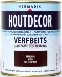 Hermadix Houtdecor Verfbeits Bruin 610 750 ml