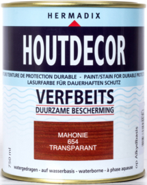 Hermadix Houtdecor Verfbeits Transparant Mahonie 654 750 ml