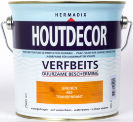 Hermadix Houtdecor Verfbeits Transparant Grenen 652 2,5 liter