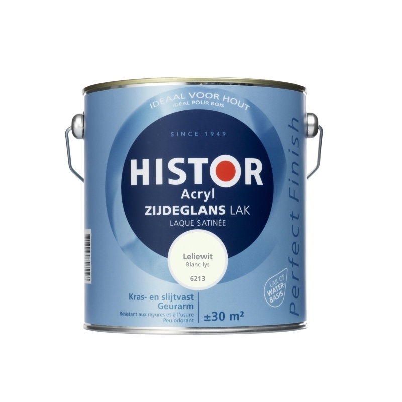 Histor Perfect Acryl Zijdeglans Zonlicht Ral 2,5 liter | Zijdeglans Lak | verfoutletsecuur