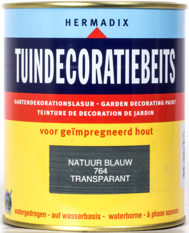 Hermadix Tuindecoratiebeits Transparant Natuur Blauw 750 ml