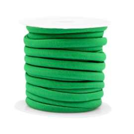 stitched elastisch lint Irish green  per 25 cm