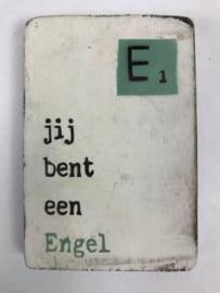 Magneet hout "Engel"