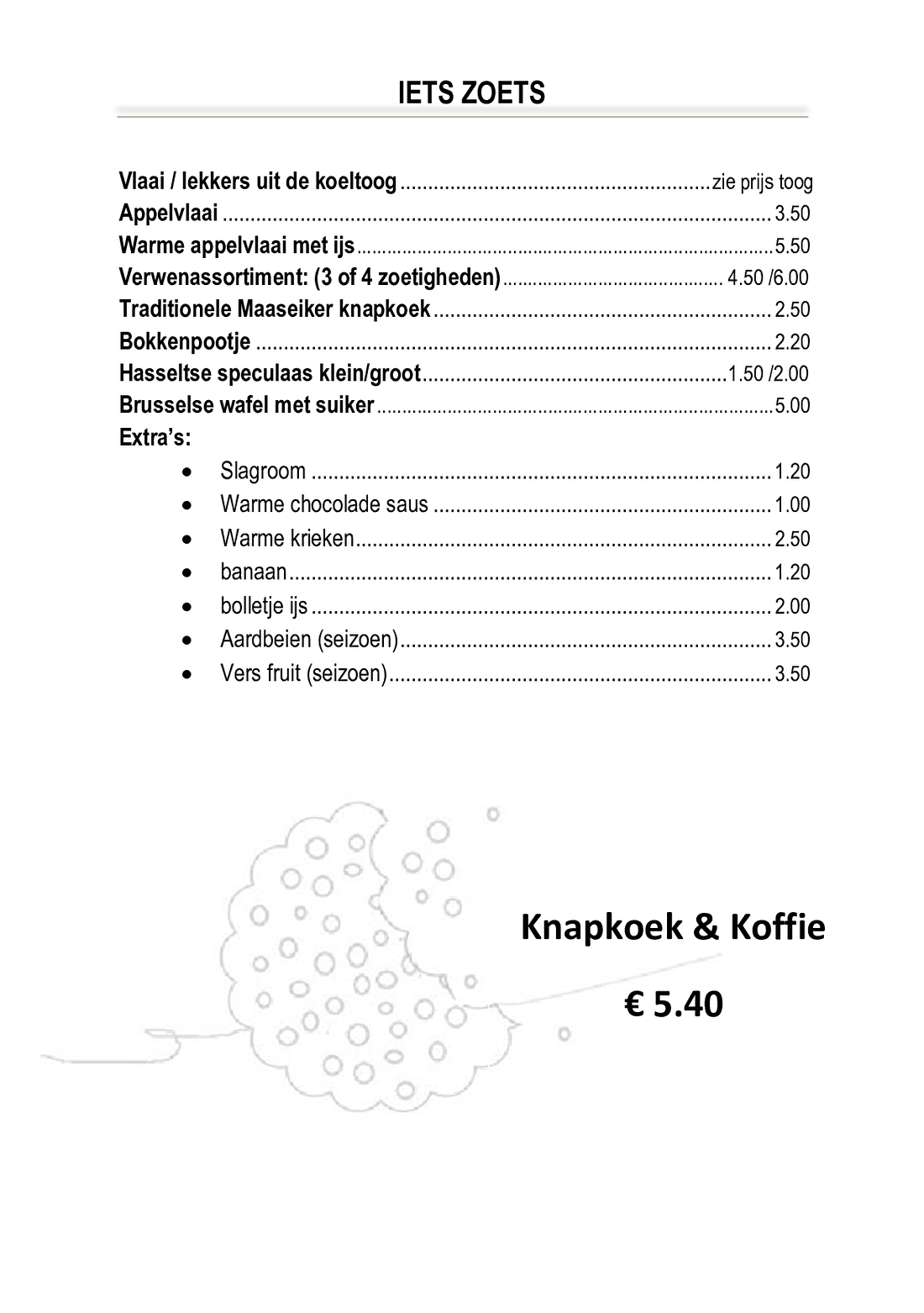 Knapkoek: onze specialiteit