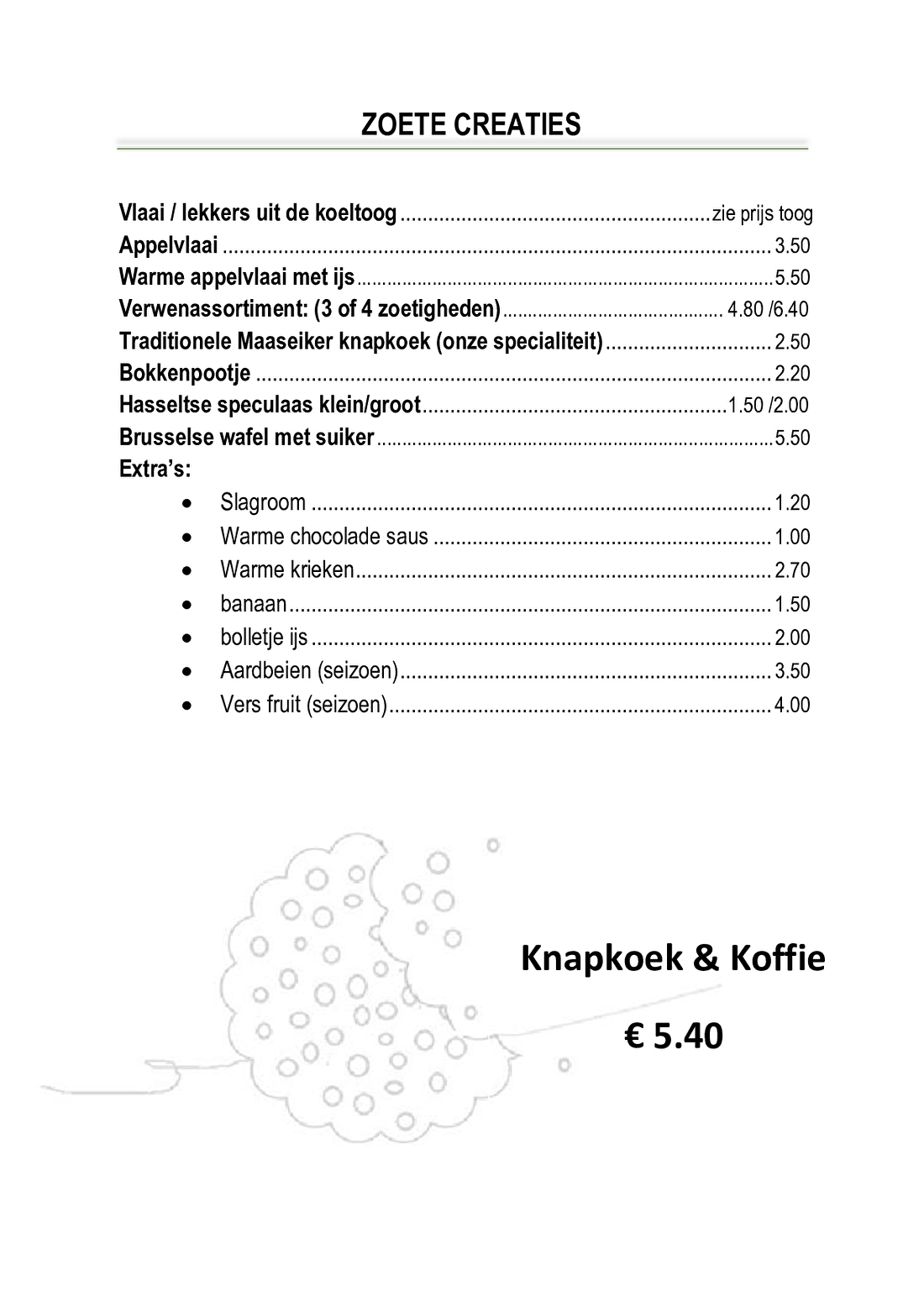 Knapkoek: onze specialiteit