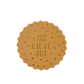 Voor mijn LIEVE JUF - Stippen - Zalm - Goud