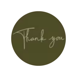 Sticker - Thank you - Groen