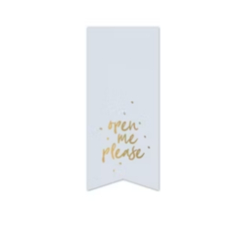 Sticker - 'Open me please' - grijs
