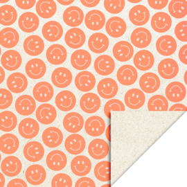 Cadeaupapier | SMILEY | NEON ORANJE