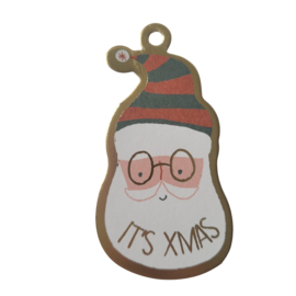 Label - Minikaart - Kerstman - It's Xmas
