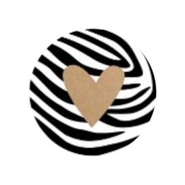 Sticker - Hartje - Zebra-print - Craft