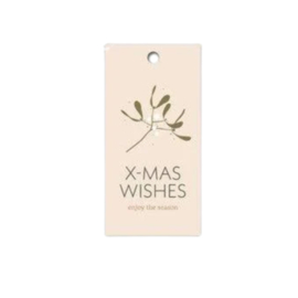 Label - X-MAS WISHES enjoy the season - Kerst