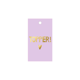 Label - Topper - Lila - Goud