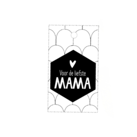 Label - zwart/wit - Voor de liefste mama