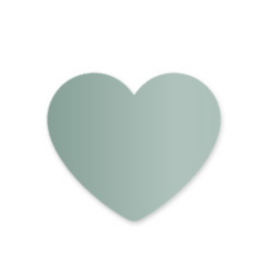 Sticker - Hart - Groenblauw - Glans