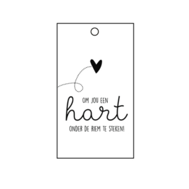Label - zwart/wit - om jou een hart onder de riem te steken!