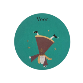 Sticker - Sinterklaas - Etiket - Groen