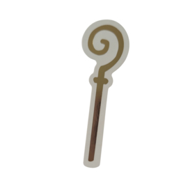 Sticker - Sinterklaas - Staf - Goud