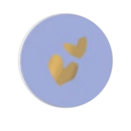 Sticker - Hearts - Paars - Goud