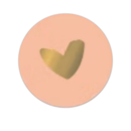 Sticker - Hearts - Zalmroze - Goud