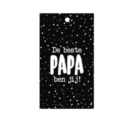 Label - zwart/wit - De beste papa ben jij!