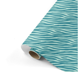 Cadeaupapier | kaftpapier| ZEBRA | PETROL-MINT