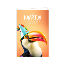 een kaartje omdat ik niet naar je feestje toekan...