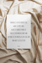 Vandaag is een bijzondere dag