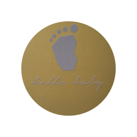 Hello baby - Blauw - Goud - Voetje