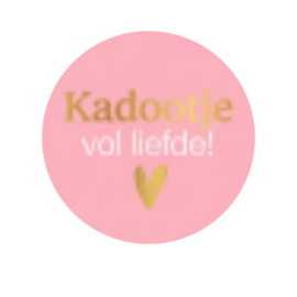 Sticker - Kadootje vol liefde! - Zachtroze