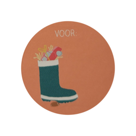 Sticker - Sinterklaas - Laars - Zalmroze
