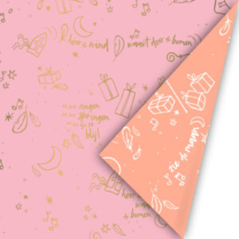 Cadeaupapier | SINT | SINT SING ALONG | NEON -  ROZE