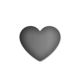 Sticker - Hart - Zwart - Glans