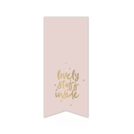 Sticker - 'Lovely stuff inside' - roze