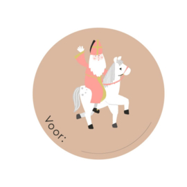 Sticker - Etiket - Sinterklaas op paard - Craft