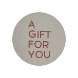 Sticker - A gift for you - Rood