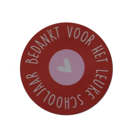 Bedankt voor het leuke schooljaar - Rood