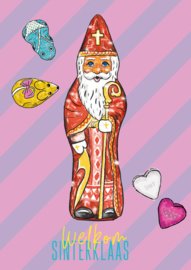 Sint - Poster - Dubbelzijdig - Grootformaat - Roze