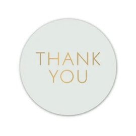 Sticker - Thank you - Mintgroen - Goud