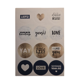 Stickervel - Liefde - 12 stickers