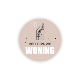 Sticker - een nieuwe woning - Oudroze